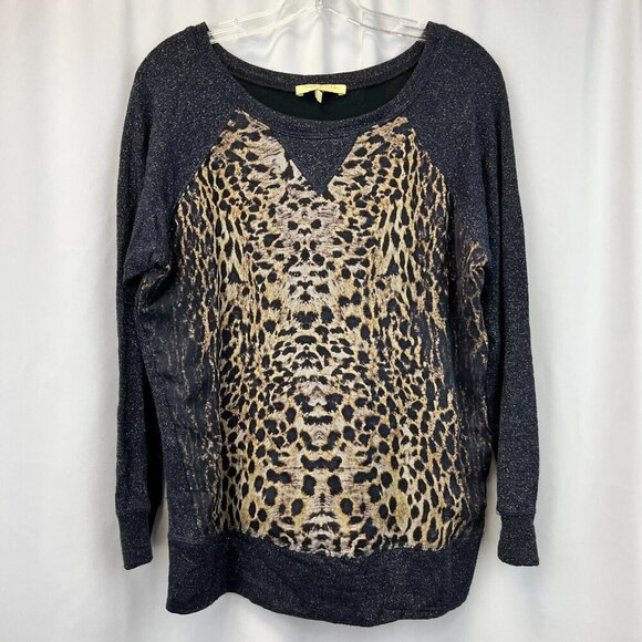 March To June By Kelley Ryan Womens Leopard Print Pullover Sweater Size Medium - Picture 1 of 8